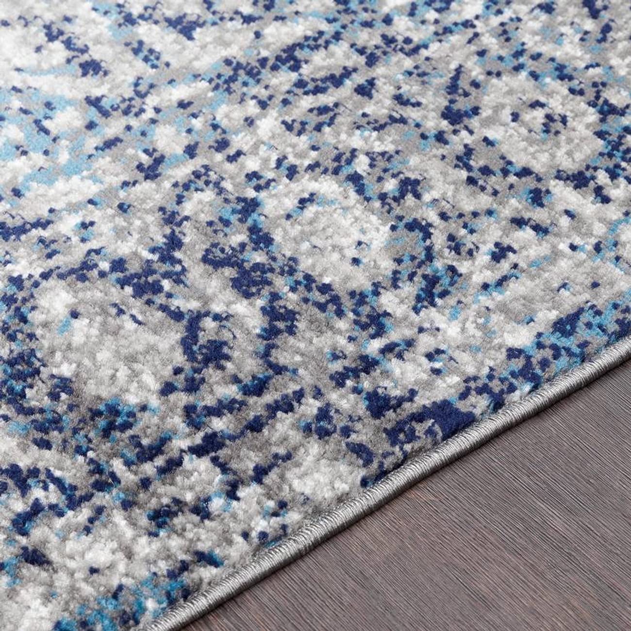 Mark&Day Emma Traditional Navy Blue & White Area Rug 9x12 Feet (8'10