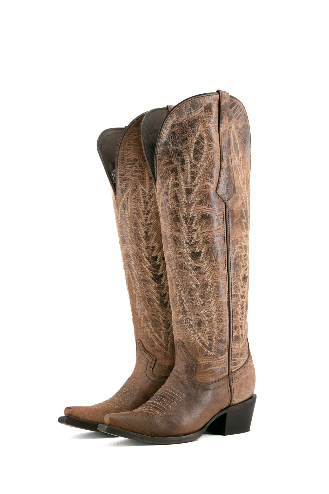 Valentina Tall Wide Calf Snip Toe Cowgirl Boots for Women - Comfortable Western Riding Boots for Country Dancing & Outdoor Adventures