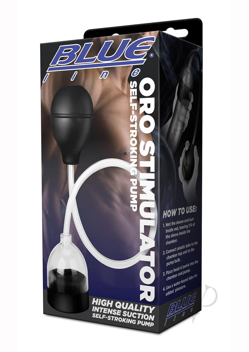 Blue Line CandB Gear Oro Stimulator Self Stroking Pump - Black | Male Enhancement Device for Pleasure & Performance | Perfect for Solo Play & Couples Intimacy