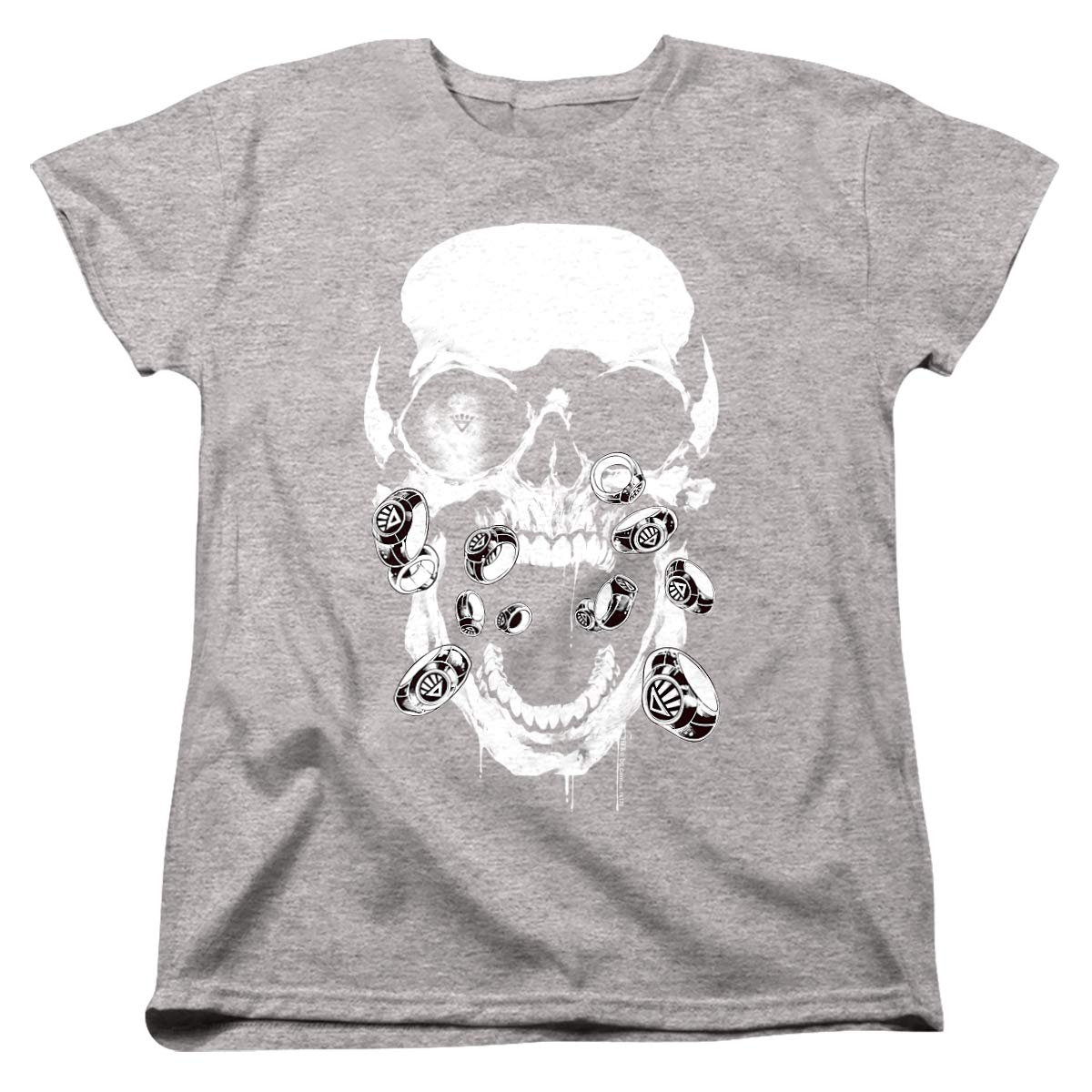 Green Lantern Black Lantern Skull Graphic Women's T-Shirt | DC Comics Superhero Tee for Cosplay & Casual Wear