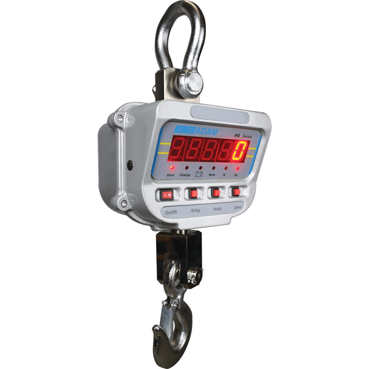 Adam Equipment IHS 10A Digital Crane Scale - 10000 lb (5000kg) Capacity - Heavy Duty Industrial Weighing for Construction, Shipping & Warehouse Use