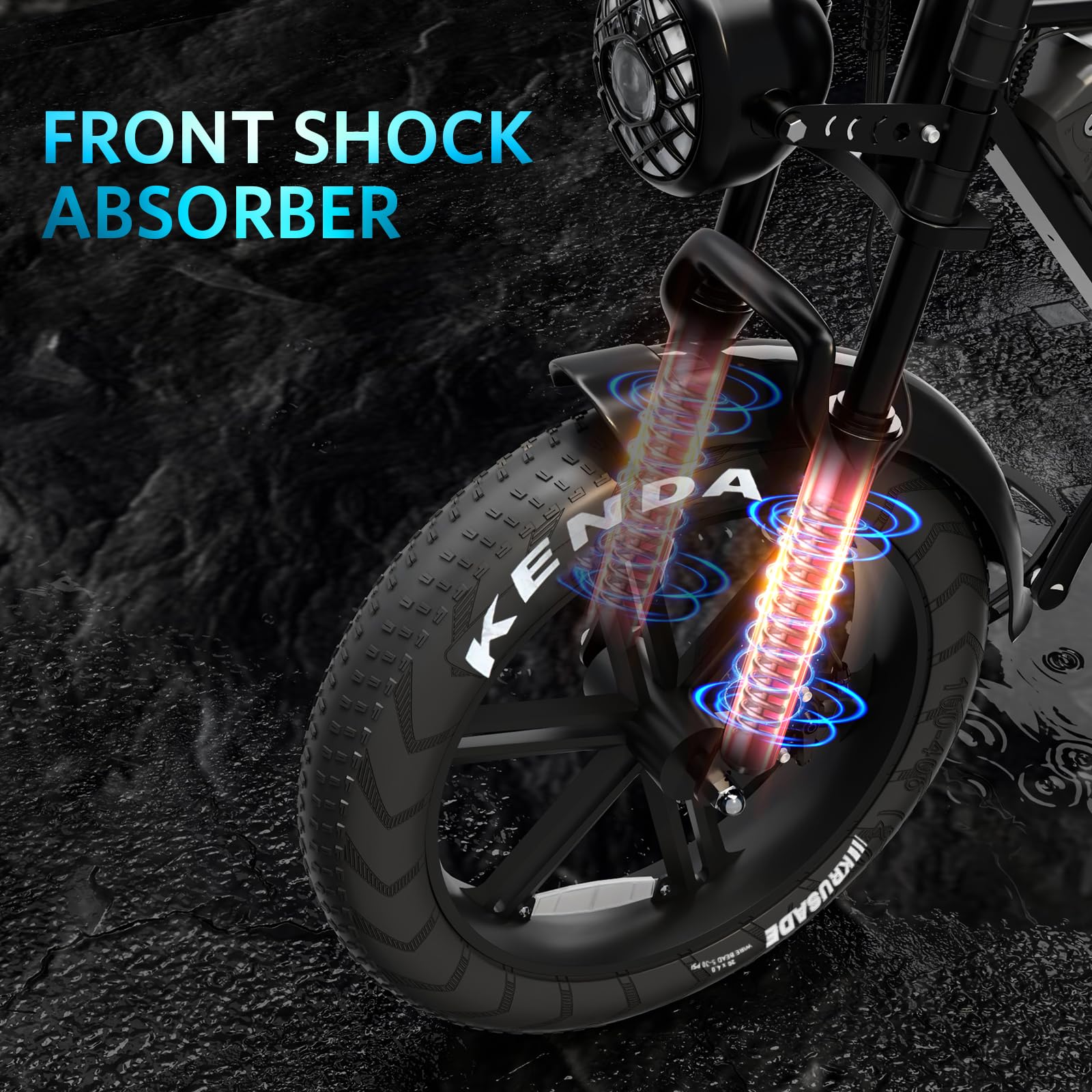 V8 Electric Bike for Adults - 750W Brushless Motor Fat Tire E-Bike, 48V 15Ah Removable Battery, 20