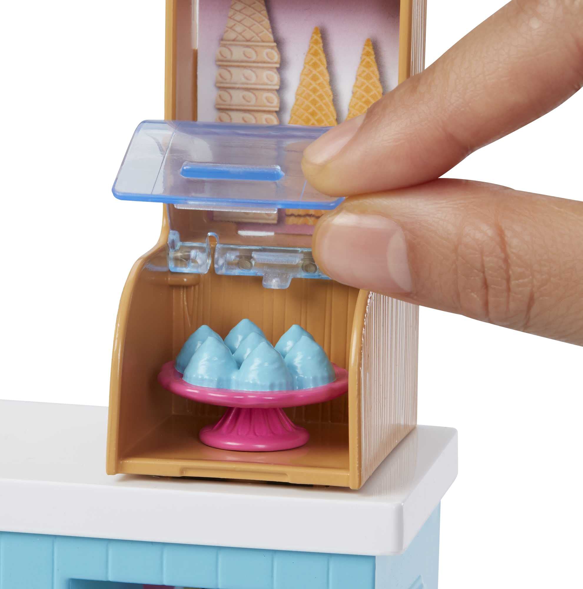 Barbie Doll and Gelato Cafe Playset for Kids - Interactive Pretend Play Toy with Ice Cream Shop Accessories - Perfect for Birthday Gifts & Imaginative Playtime
