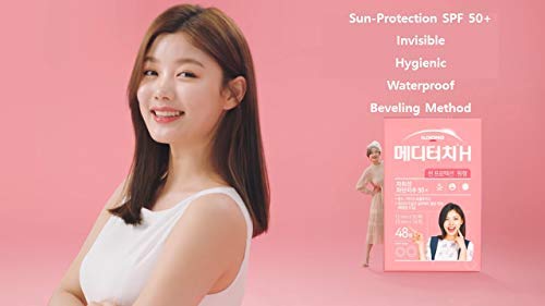 MediTouch H SPF 50+ Hydrocolloid Acne Patches - Extra Thin, Waterproof Sun Protection Pimple Patches with Beveled Edge (48 Count) for Face & Body - Perfect for Outdoor Activities & Daily Sun Exposure