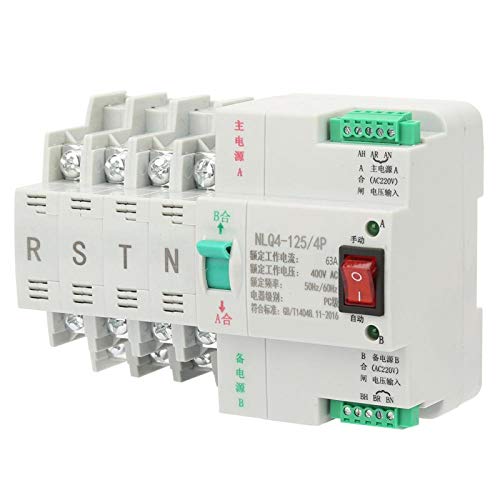 63A 4P Automatic Transfer Switch - Stable Temperature Resistant Power Supply Switch for Surveyor & Machine | Perfect for Backup Power & Industrial Equipment Protection