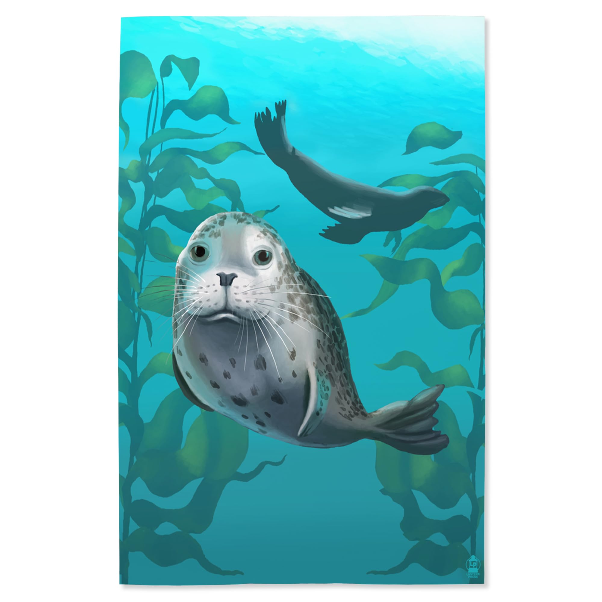 Lantern Press 16x24 Inch Giclee Art Print - Harbor Seals Wall Decor for Living Room, Bedroom & Office | Premium Canvas Painting for Coastal & Nautical Home Decor