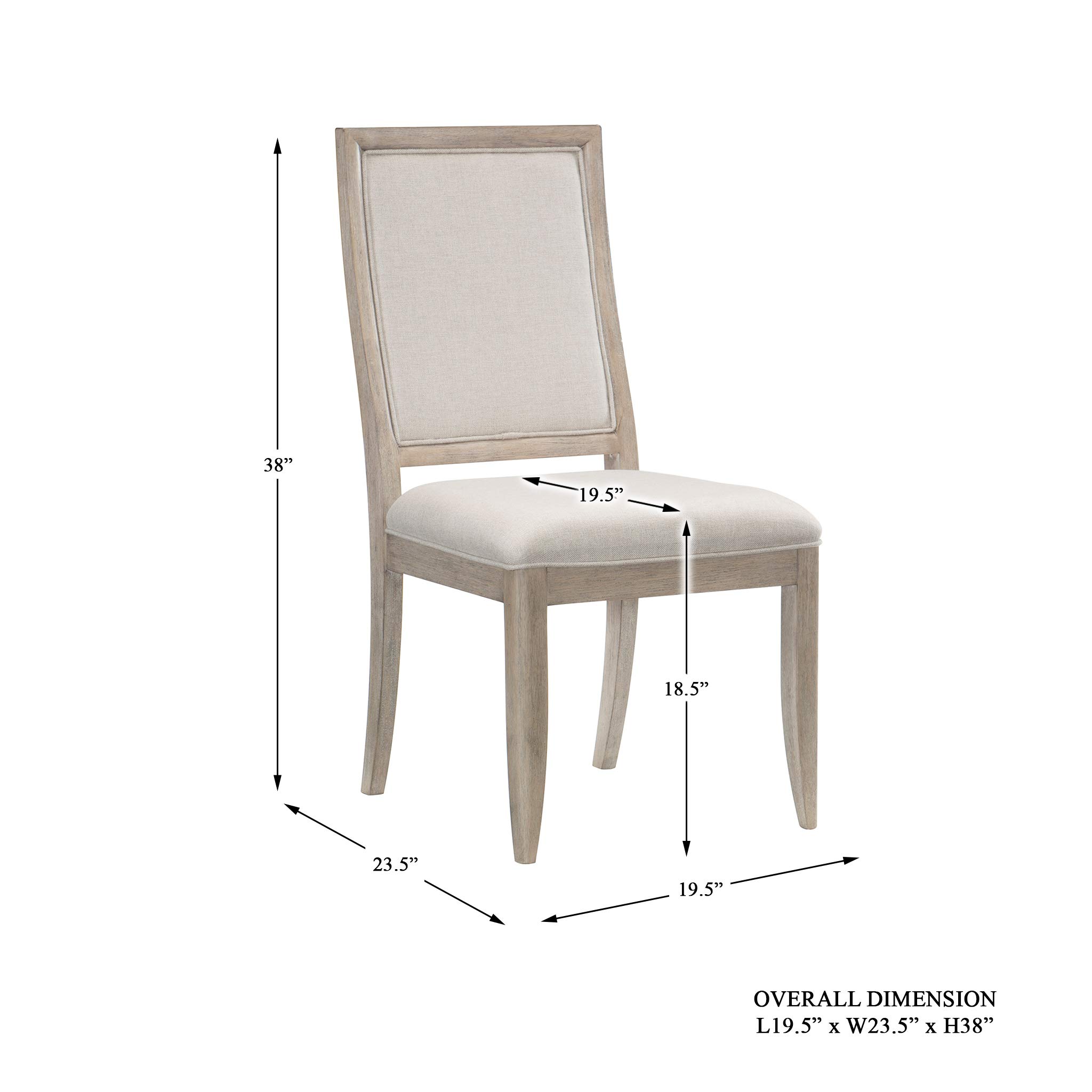 Homelegance Modern Dining Side Chairs (Set of 2) - Gray Upholstered Kitchen Chairs with Sturdy Metal Legs - Perfect for Dining Room, Kitchen Island, and Breakfast Nook
