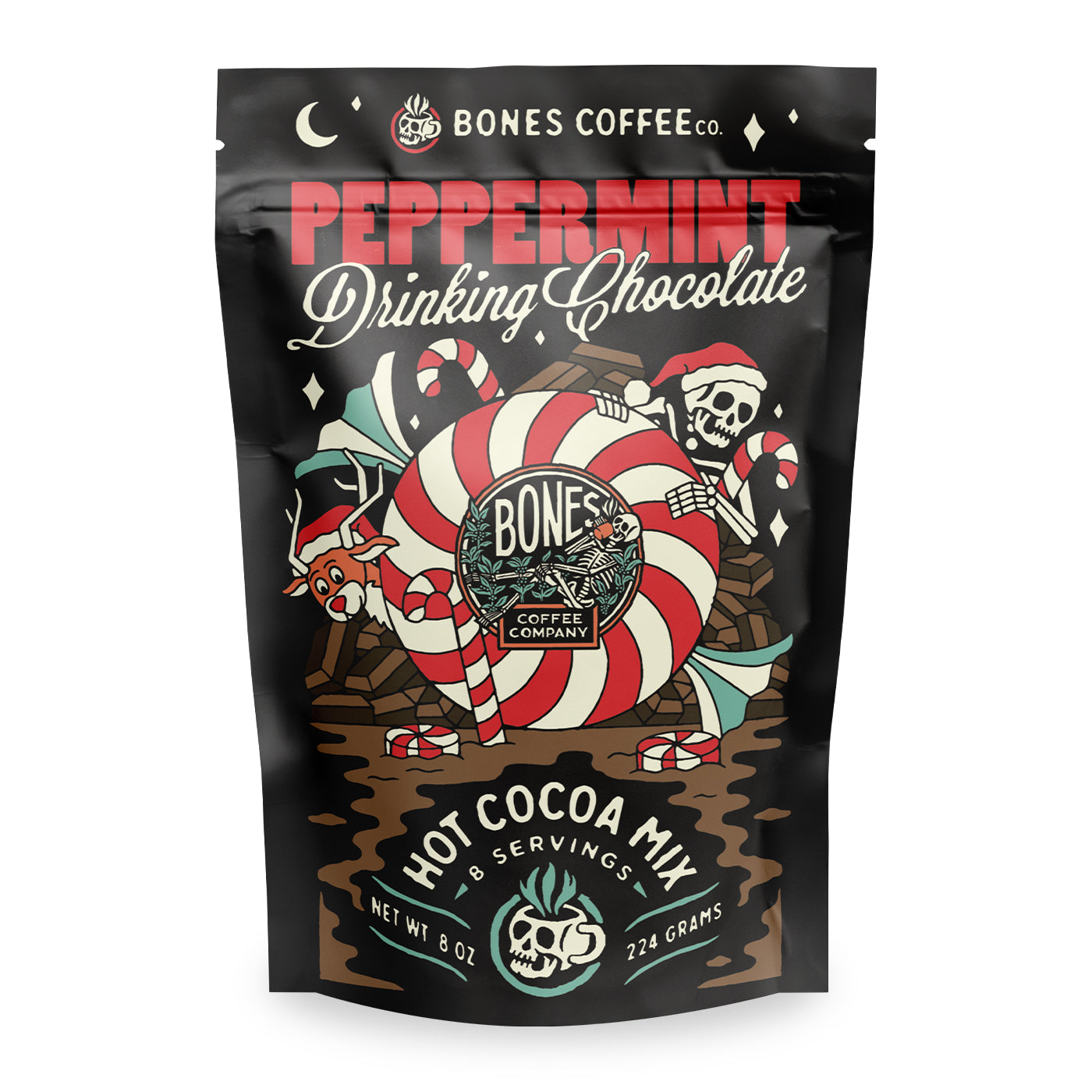 Organic Peppermint Hot Chocolate Mix - Rich & Creamy Cocoa Drink Powder for Winter Warmth - Perfect for Cozy Nights, Holiday Gifts & Relaxing Moments