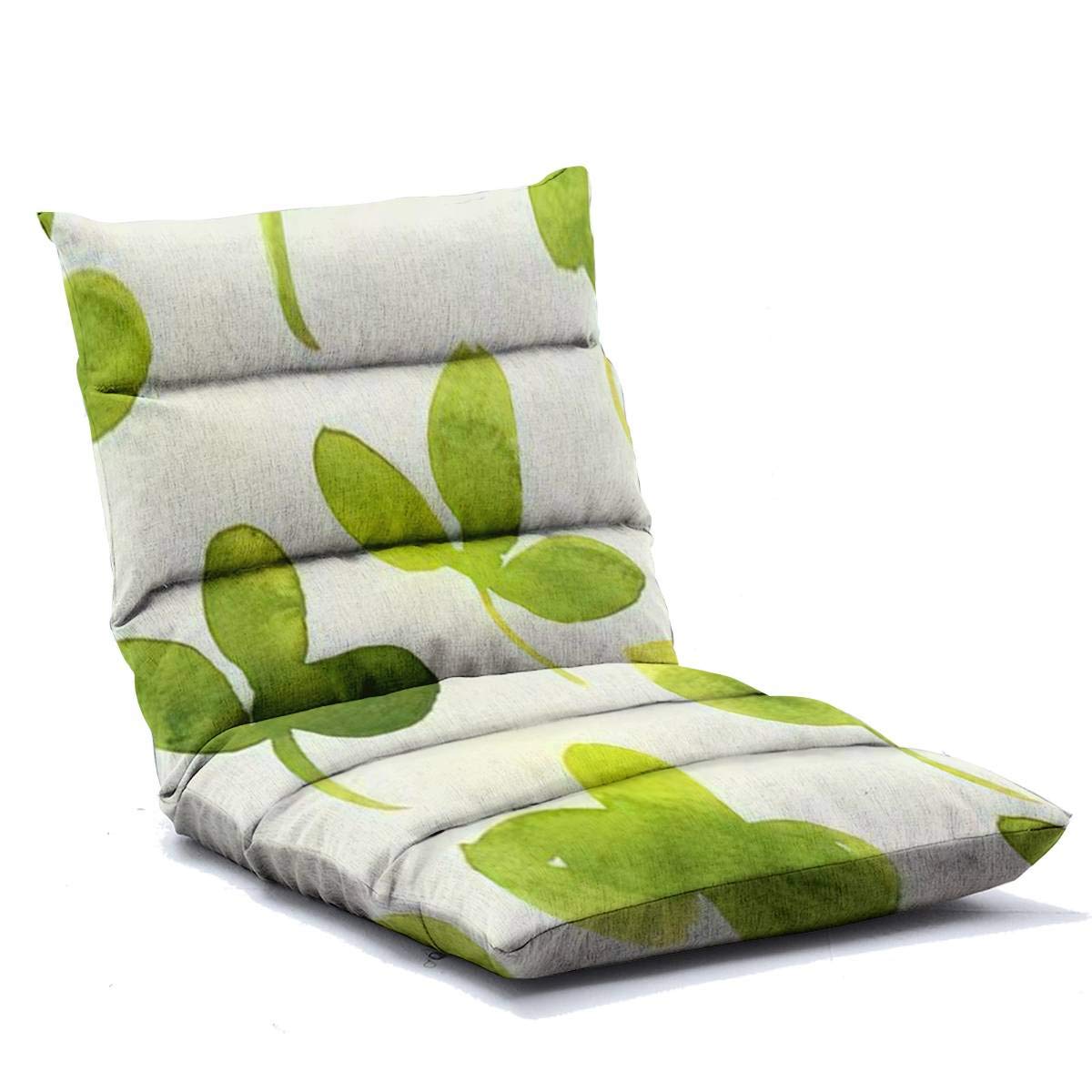 Adjustable Memory Foam Floor Chair with Watercolor Floral Design - Foldable Floor Sofa Lounge for Adults - Perfect for Home Office, Reading, Watching TV & Gaming
