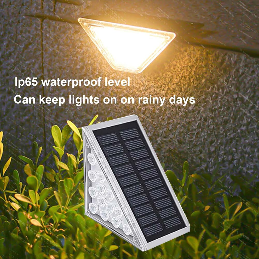 Solar Step Lights - 6pcs Waterproof LED for Outdoor Stairs & Pathways