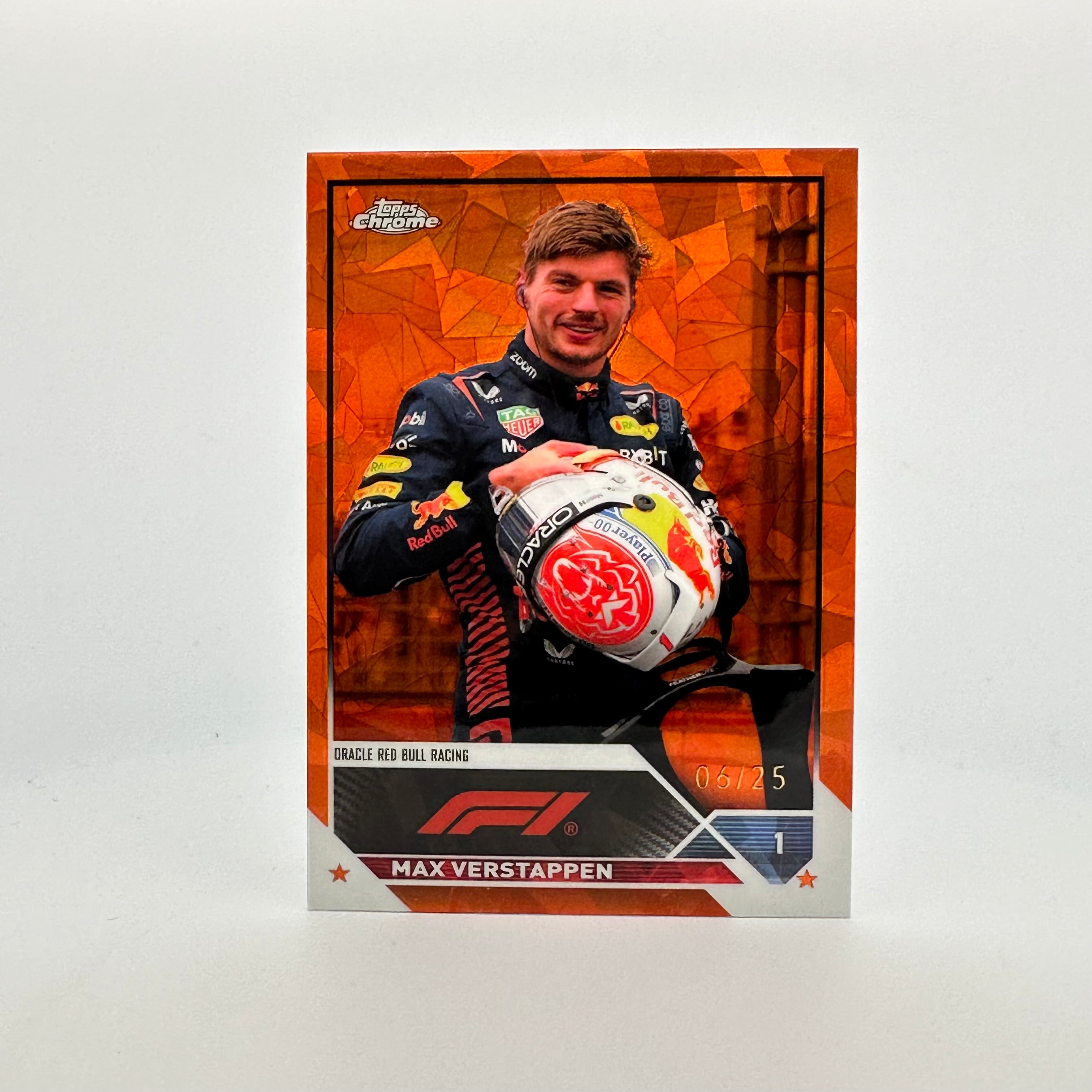2023 Topps Chrome Sapphire Max Verstappen #2 Orange Racing Card - Collectible F1 Memorabilia for Fans & Sports Card Enthusiasts - Perfect for Trading, Displaying, or Gifting