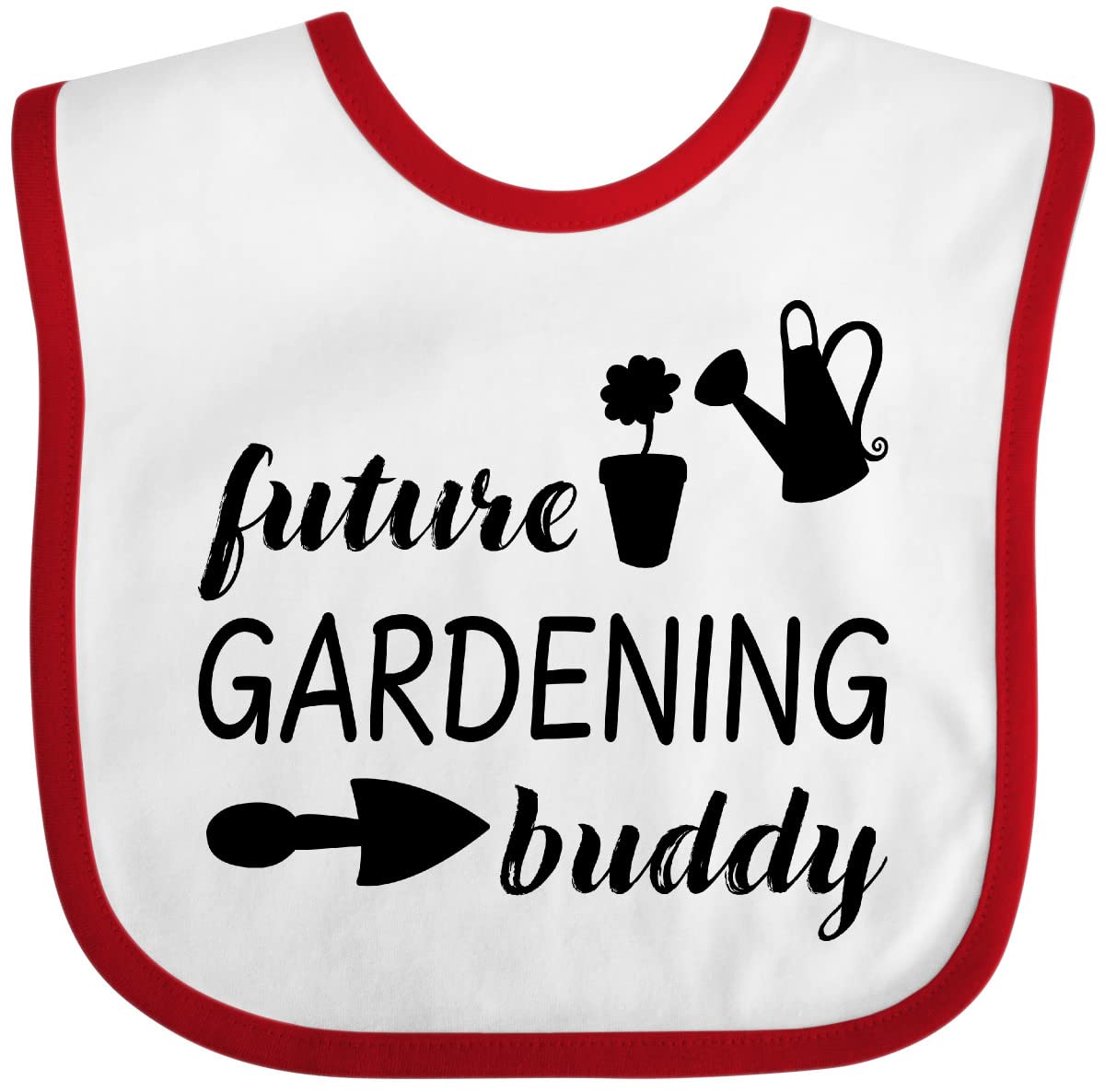 Inktastic Future Gardening Buddy Baby Bib - Adorable Organic Cotton Bib for Babies & Toddlers - Perfect for Feeding, Mealtime, and Outdoor Activities