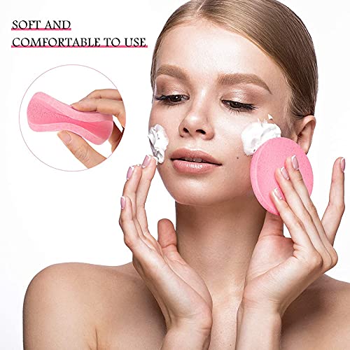 CHIROGRAPHY Facial Cleansing Sponge Pads - 12 Pack Multicolor Exfoliating Wash Puffs for Deep Face Cleaning & Makeup Removal | Gentle Skincare Tool for Daily Use, Travel & Spa