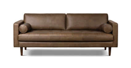 Premium Napa Leather Sofa - Modern Luxury Living Room Furniture for Home & Office - Perfect for Relaxing, Entertaining & Stylish Decor
