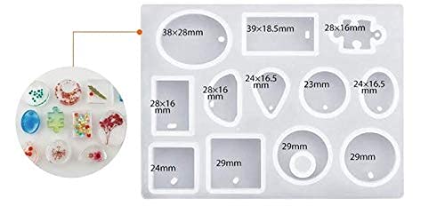 Premium Silicone Resin Molds for DIY Jewelry Making - 12 Cavity UV Epoxy Deep Casting Molds for Pendants, Earrings, Keychains & Bracelets - Perfect for Homemade Crafts, Gifts & Art Projects - Ideal for Resin Art, Handmade Jewelry & Creative DIY Gifts