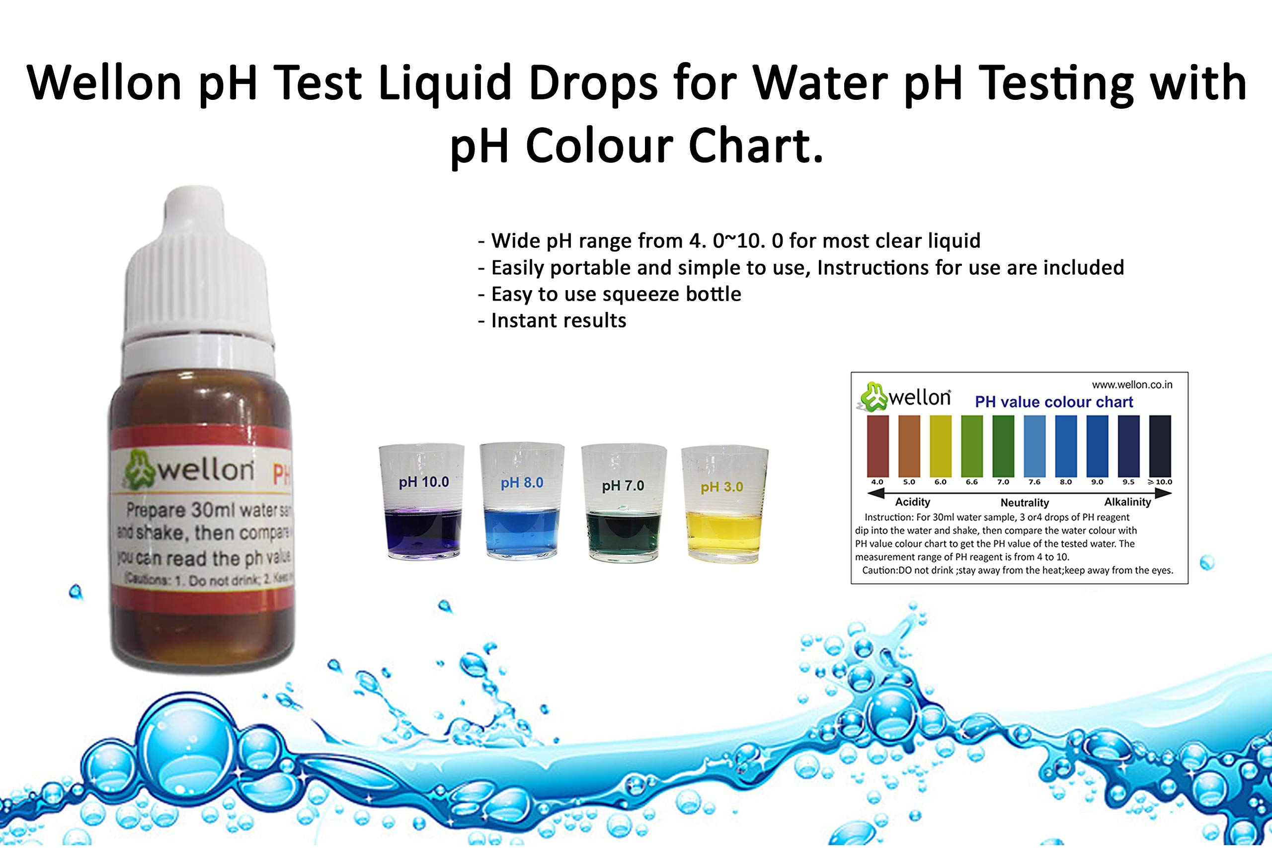 WELLON Digital TDS Meter for RO Water - Accurate TDS, Temperature & PPM Tester with LCD Display, Carry Case, pH Drops & Chart - Ideal for Home, Aquariums, Hydroponics & Water Filtration Systems