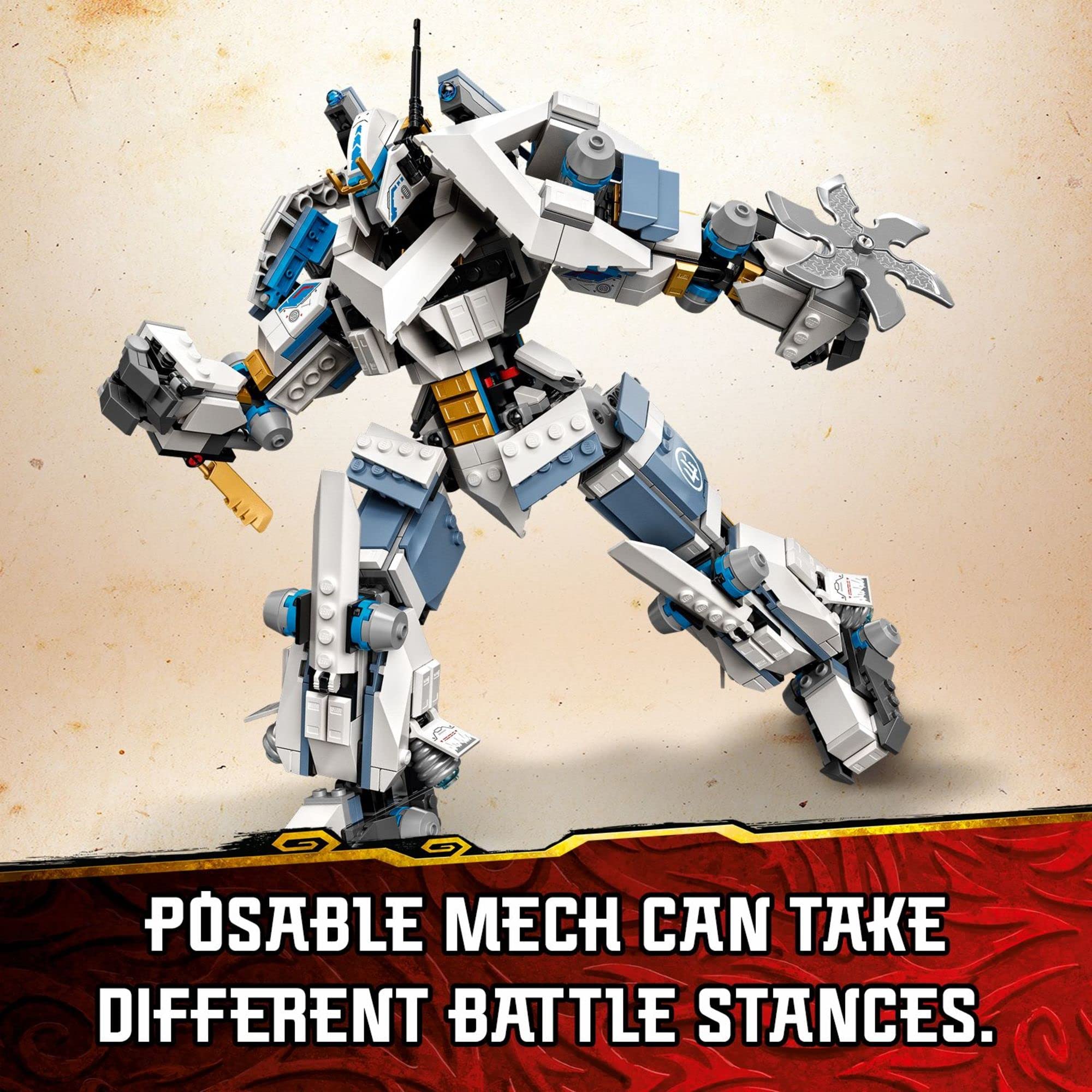 LEGO NINJAGO Legacy Zane’s Titan Mech Battle 71738 Building Set - Ninja Action Figure Toy with Golden Jay Minifigure & Ghost Warriors - Creative Construction Gift for Kids, Boys & Girls - Perfect for Playtime, Birthday Presents & Collectors