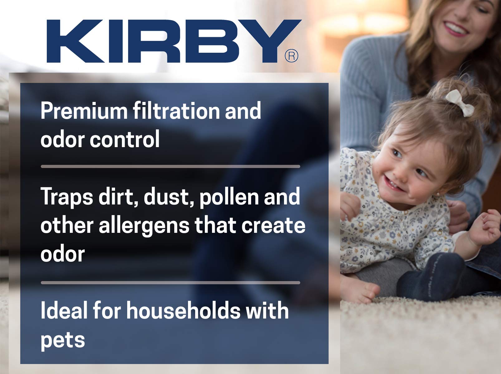 Kirby 204811 HEPA Filter Bags - 6 Pack (54 Bags Total) | Premium Micron Magic Filtration for Vacuum Cleaners | Ideal for Home Cleaning, Pet Hair Removal & Allergy Relief