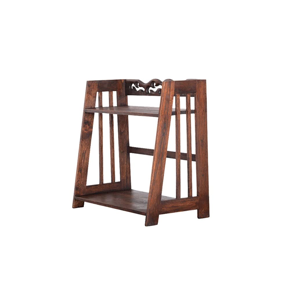 Modern Wooden Bookshelf - 5-Tier Desktop Bookcase with Retro Design for Books, Plants & Display - Space-Saving Storage Shelf for Home, Office & Dorm Room Organization