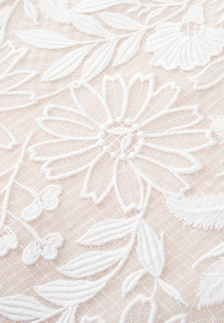 Stylish Frayed Lurex Embroidered Mesh Dress for Women - Perfect for Evening Parties, Weddings & Special Occasions