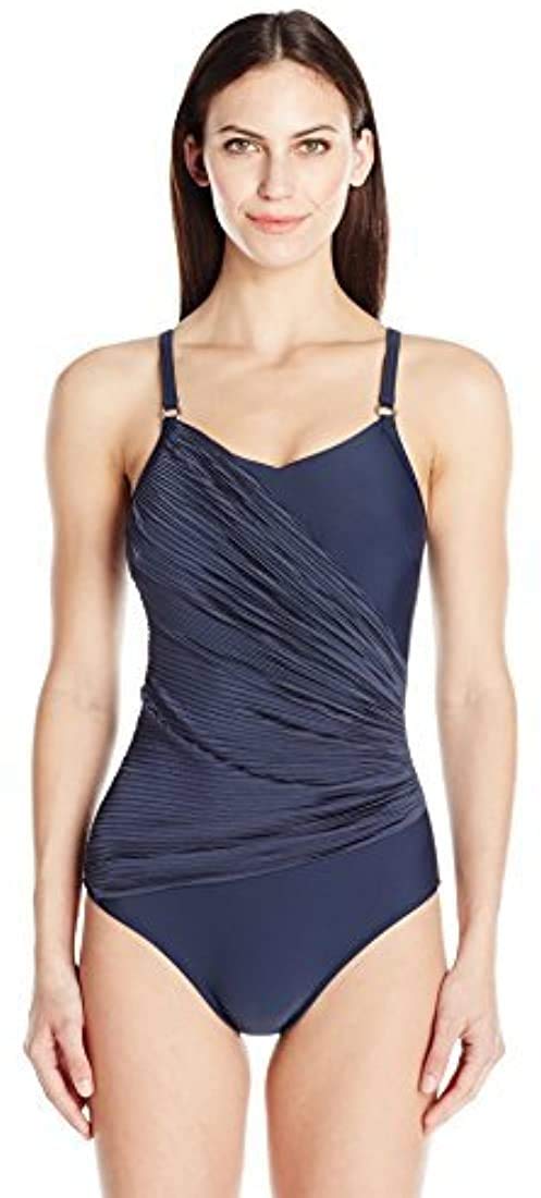 Amoena Women's Haiti One Piece Swimsuit in Navy - Comfortable Swimwear for Beach, Pool & Vacation