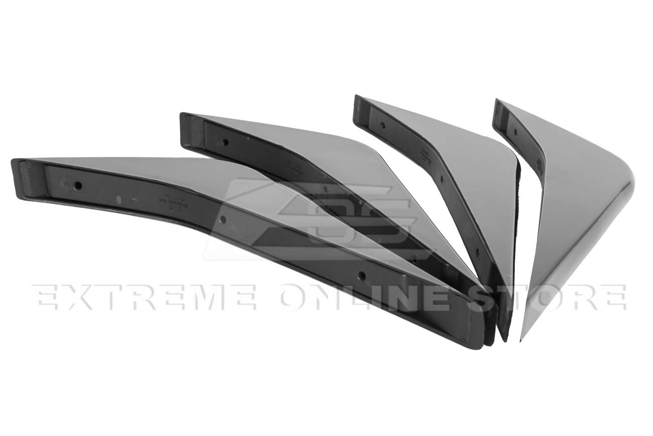 2014-2019 Chevrolet Corvette C7 Z06 Track Style Rear Bumper Diffuser Fins - 2 Pairs ABS Plastic Painted Carbon Flash Metallic | Perfect for Performance Upgrades & Track Enthusiasts