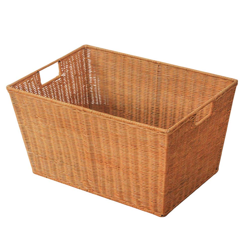 Natural Woven Rattan Bamboo Laundry Basket with Handles - Square Storage Hamper Organizer for Dirty Clothes, Toys & Clothing | Eco-Friendly Handmade Laundry Bin for Bedroom, Bathroom & Nursery Organization