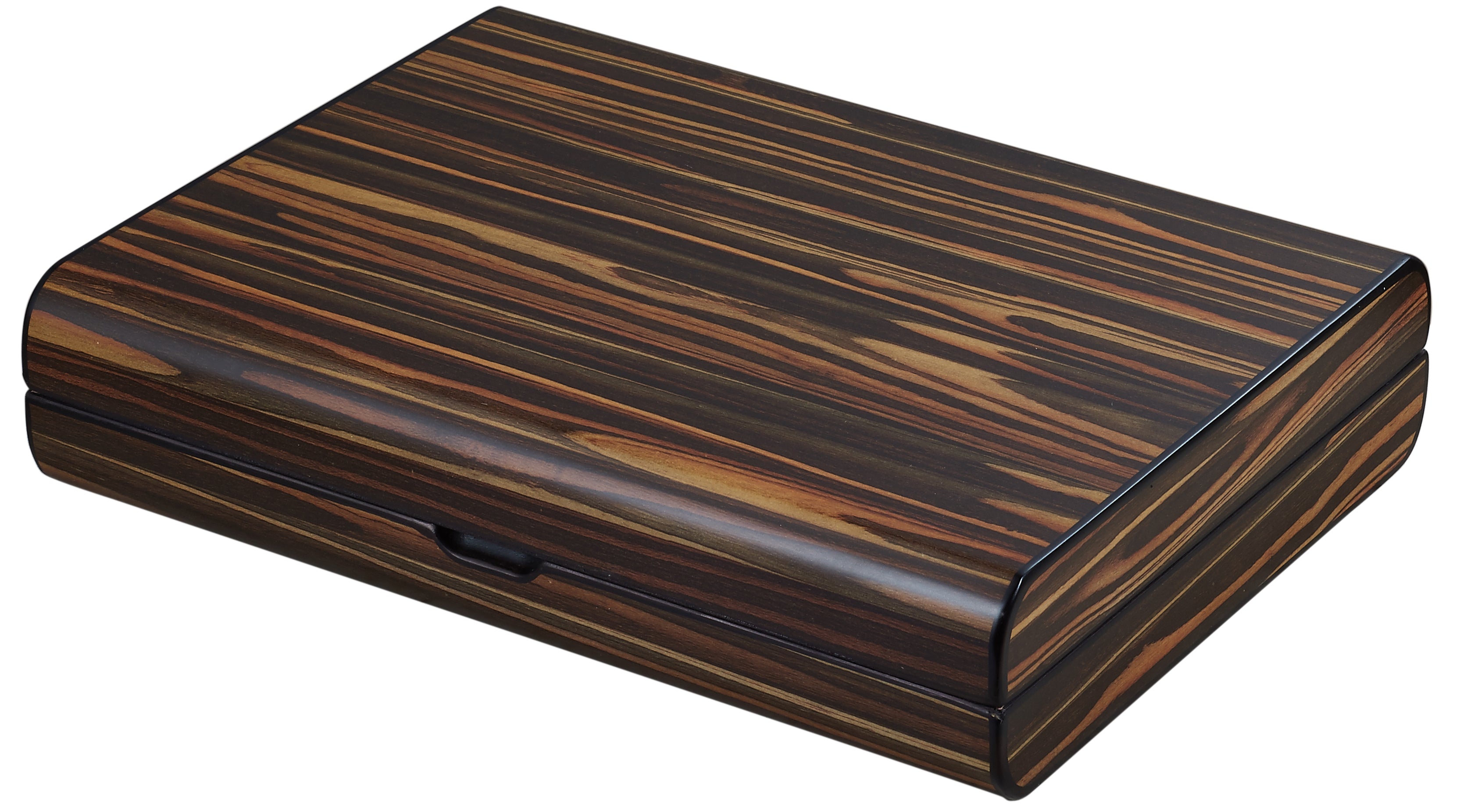 Premium Jerrod Exotic Ebony Wood Cigar Humidor Gift Set - Luxury Cigar Storage Box with Hygrometer & Accessories - Perfect for Home, Office & Gifting