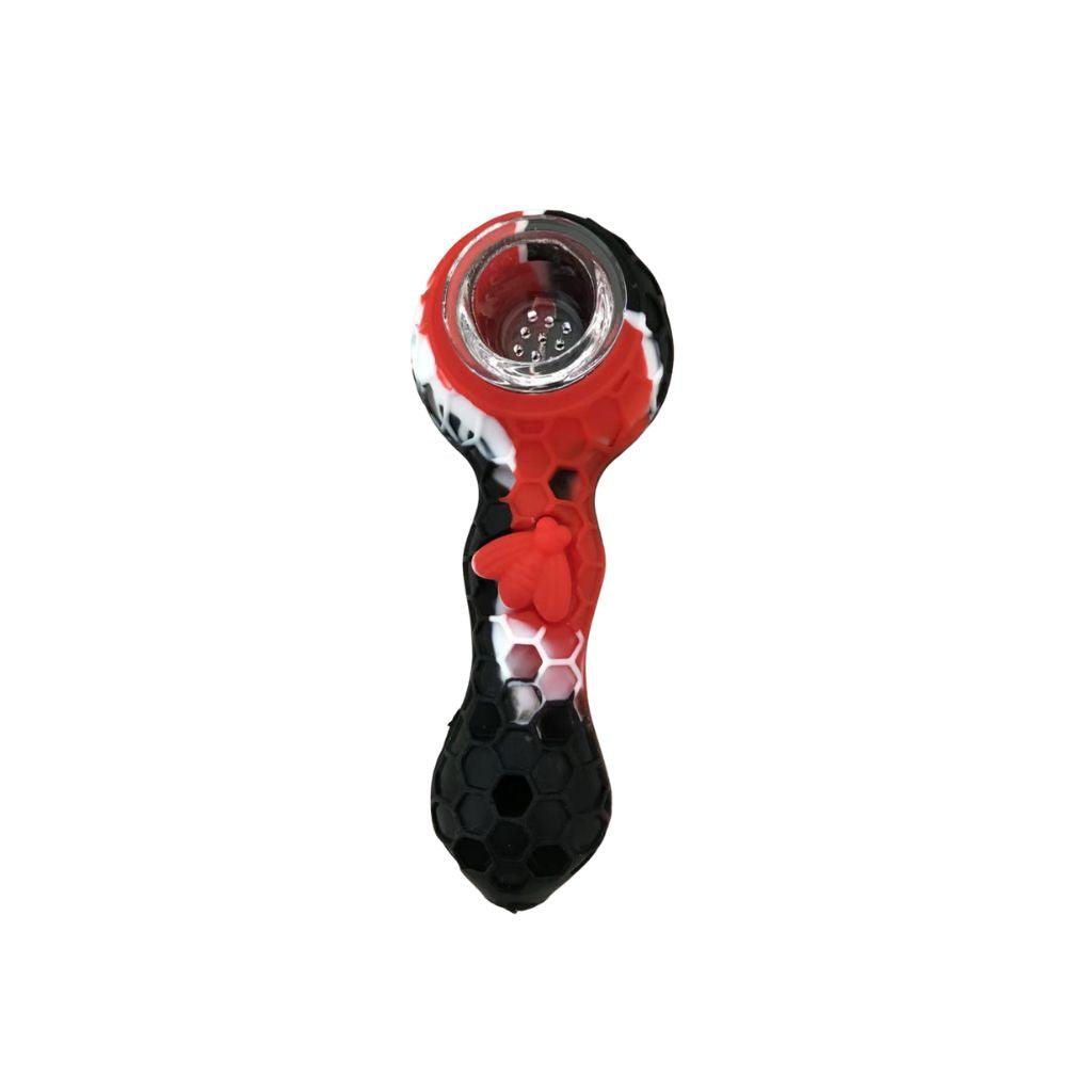 Premium Silicone Tobacco Pipe with Metal Dab Tool - Lightweight, Portable & Durable Smoking Accessory for Travel, Camping & Outdoor Activities