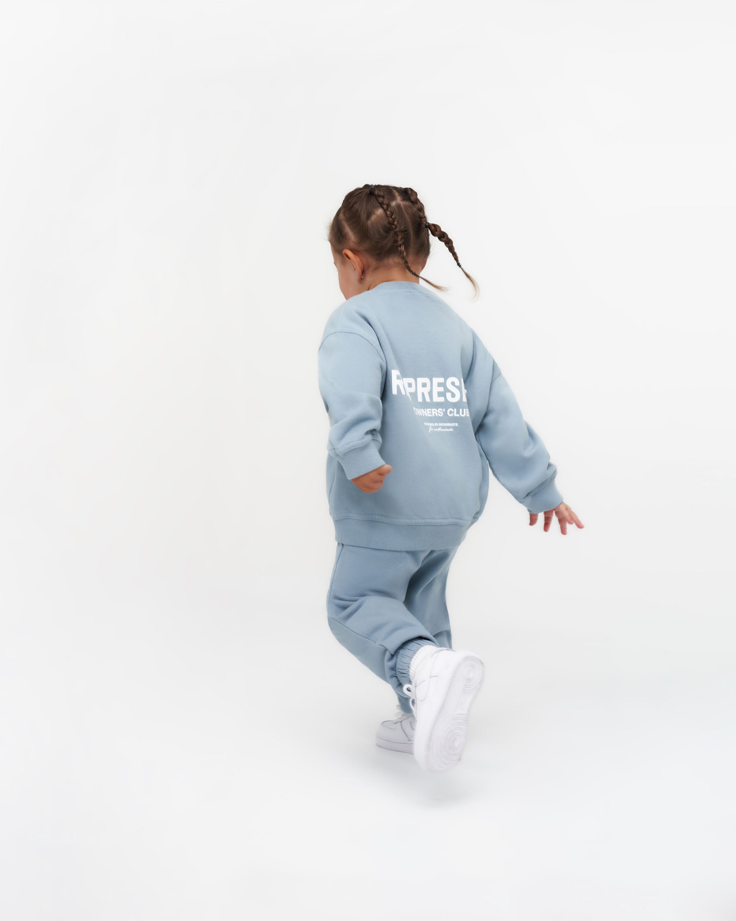Represent Mini Owners Club Sweater - Powder Blue | Soft Cotton Knit Pullover for Women | Perfect for Casual Outings & Cozy Winter Fashion