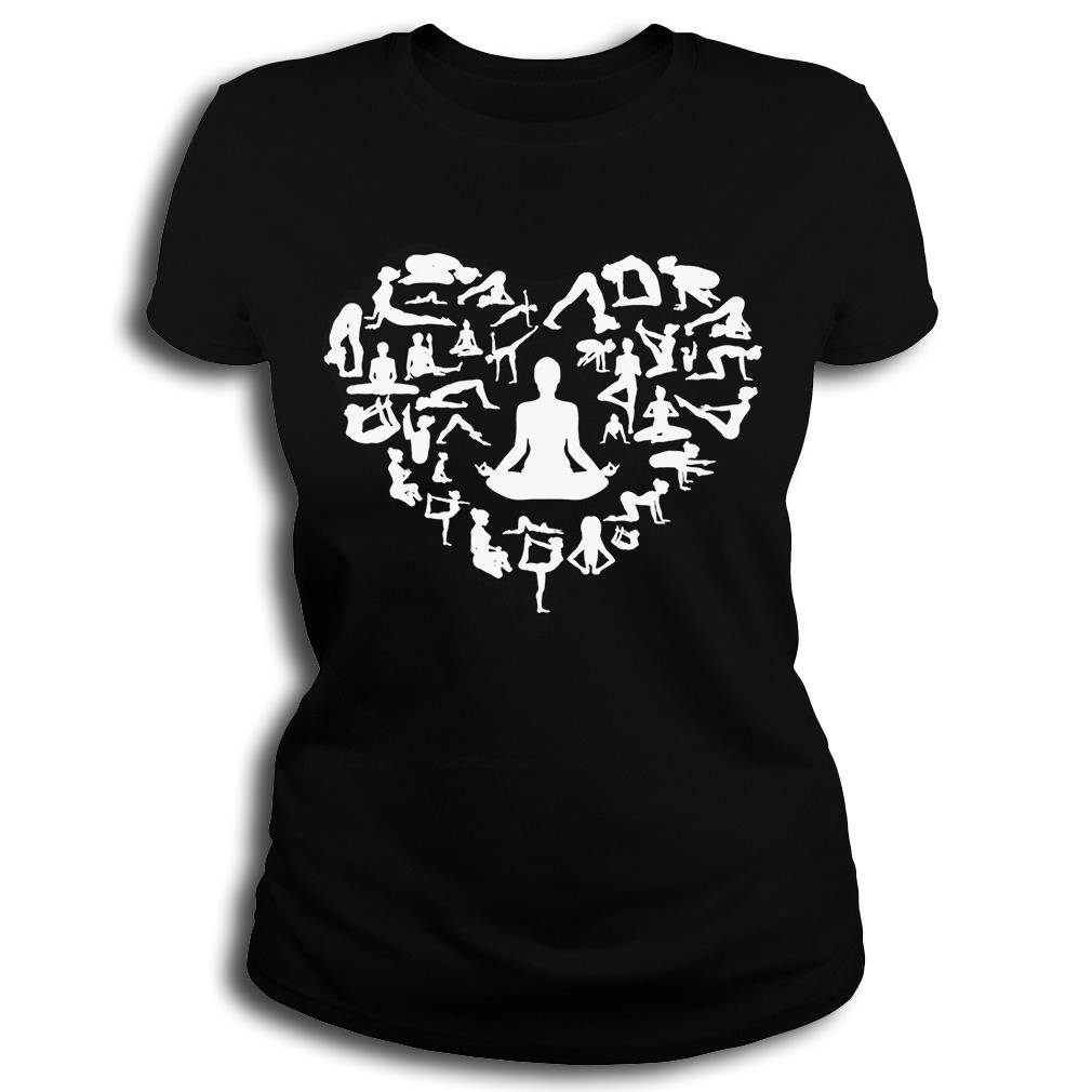 Funny Love Heart Yoga T-Shirt for Women - Cute Workout & Gym Tee - Perfect for Yoga, Pilates & Fitness Classes