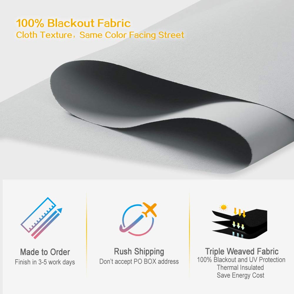 Motorized Blackout Cordless Roller Shades - Wireless Remote Control & Rechargeable Window Blinds for Room Darkening | Perfect for Bedroom, Living Room, Office & Kitchen (Brown)