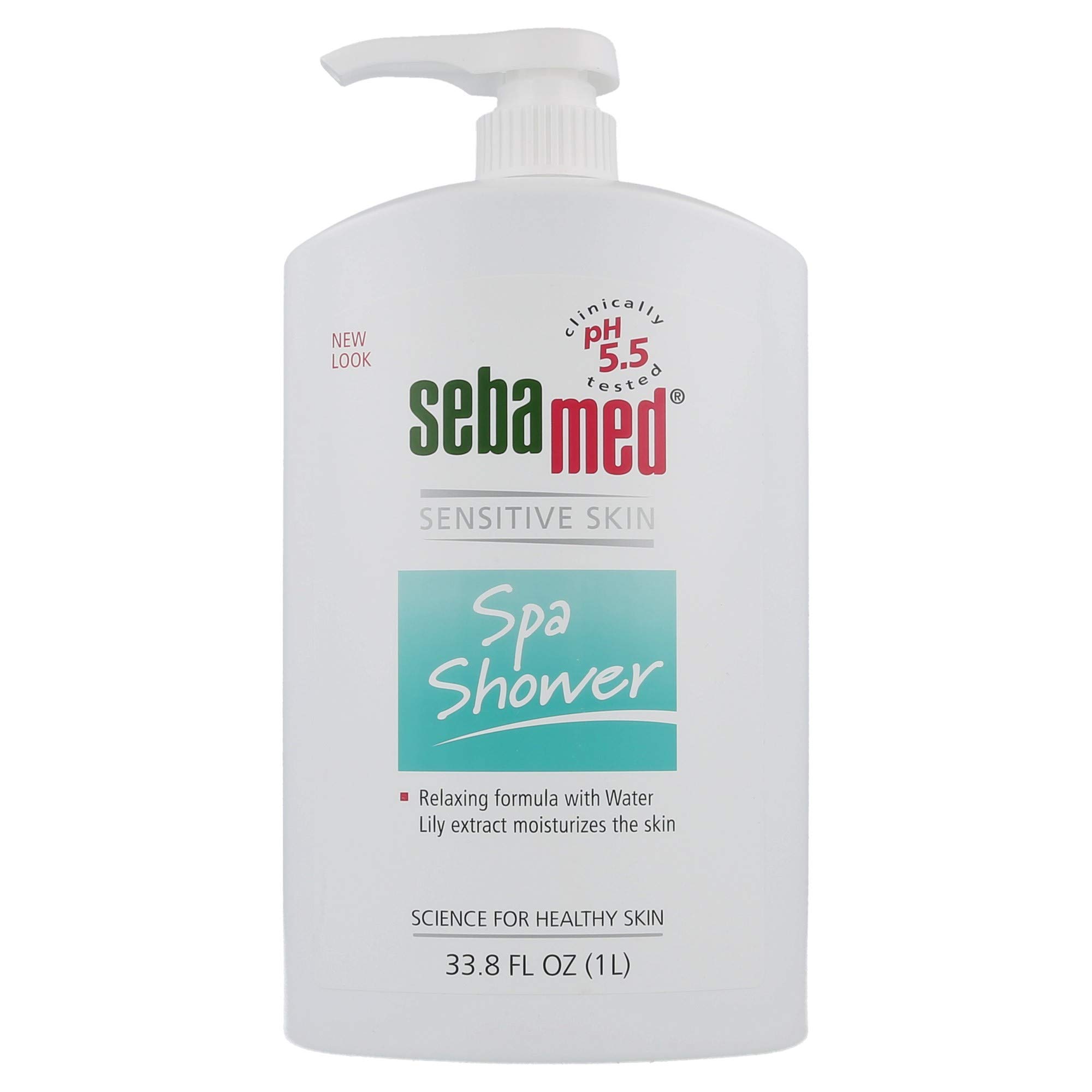 Sebamed pH 5.5 Hydrating Body Wash with Water Lily Extract - 33.8 fl oz (1 Liter) | Gentle Shower Gel for Dry, Sensitive Skin | Spa-Like Relaxing Fragrance for Daily Use & Stress Relief