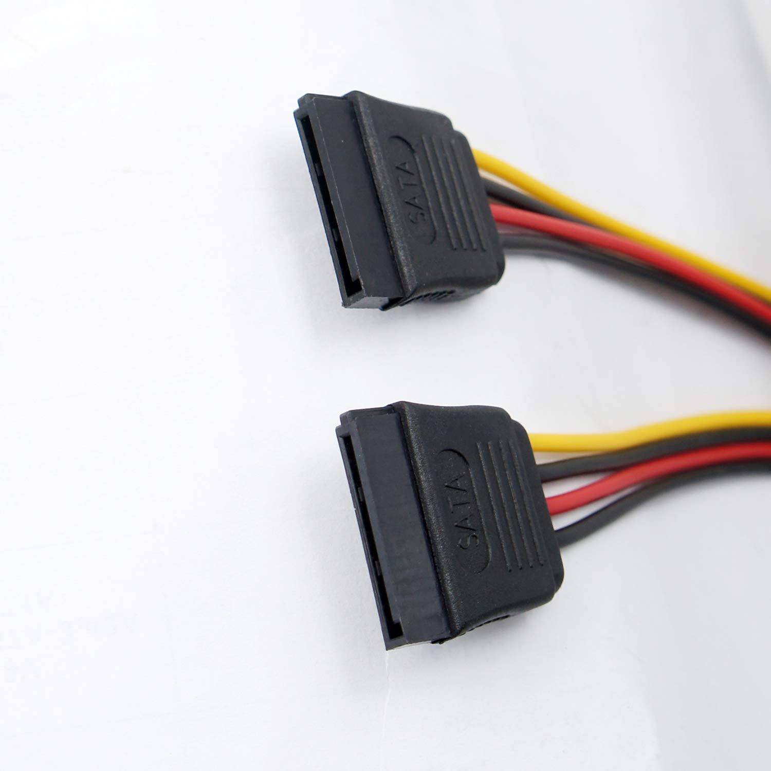 JacobsParts SATA Power Splitter Cable 15-Pin Male to Female Adapter - Dual SATA Power Connector for PC, HDD, SSD, DVD Drive - Perfect for Computer Upgrades & Custom Builds