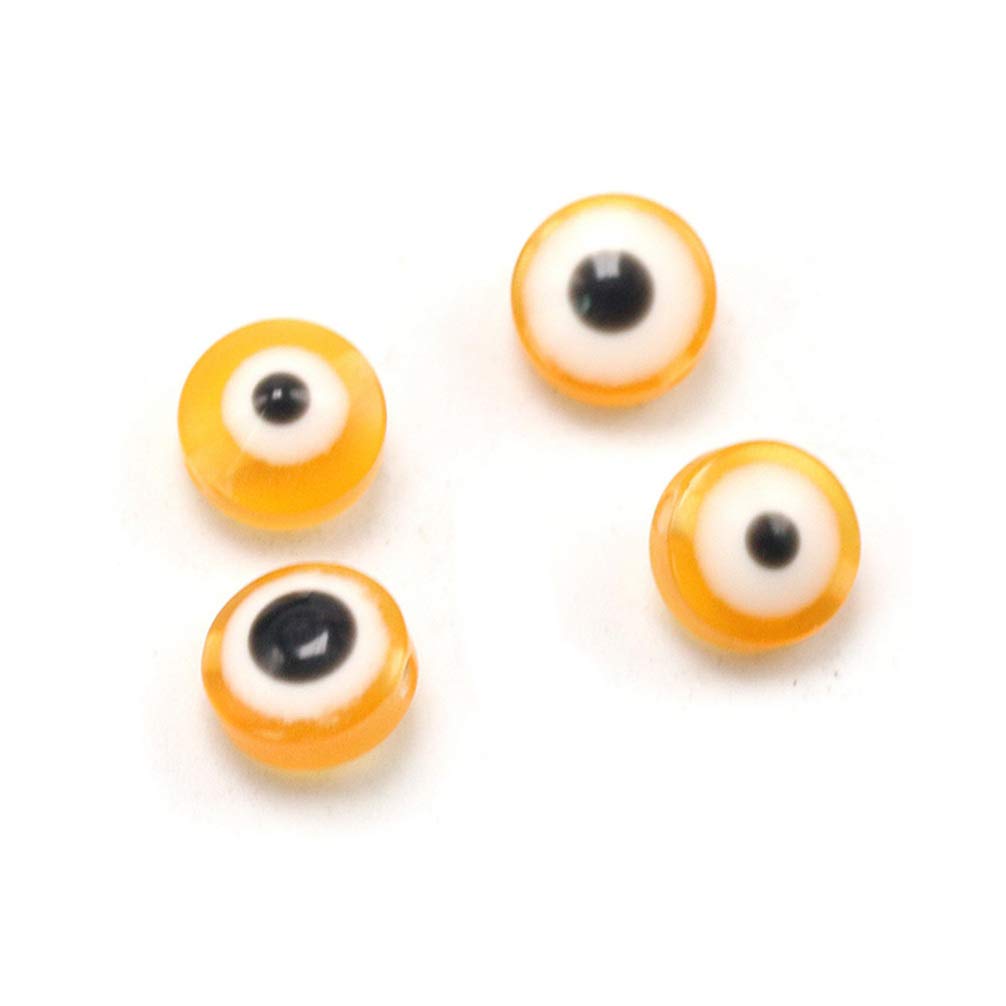 100pcs Evil Eye Resin Charms - Blue Ojo Turco Necklace Pendants for Jewelry Making, Wall Hanging Decor, Car Accessories, Wedding & Animal Theme Crafts - DIY Bracelet Kit & Handmade Necklace Supplies for Home, Office, and Gift Giving