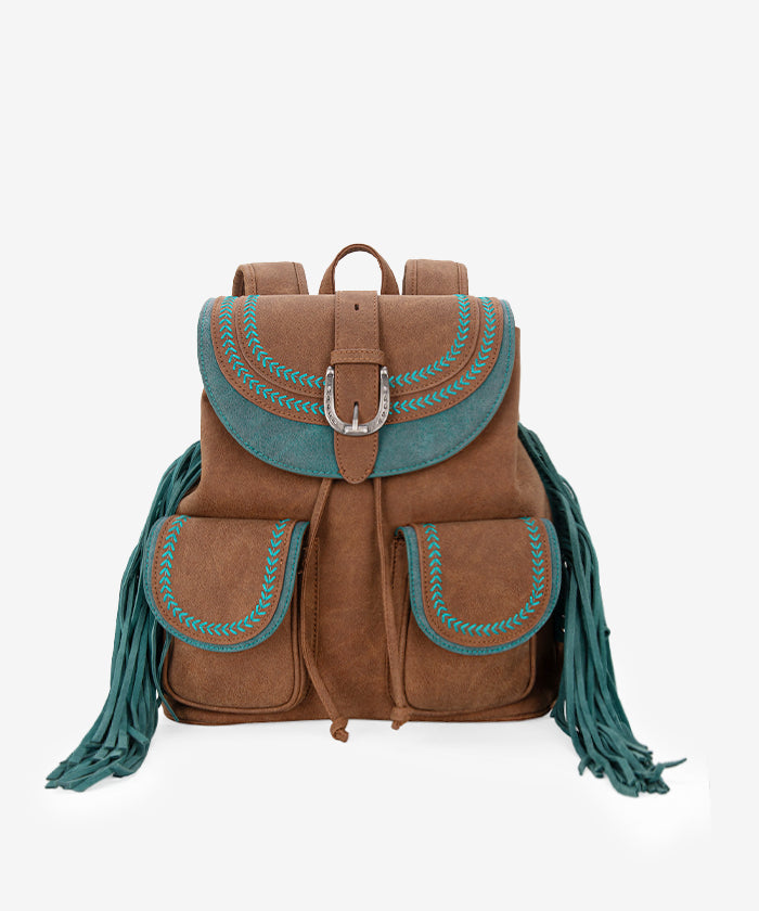 Montana West Fringe Backpack for Women - Stylish Leather Crossbody Purse with Tassel Details | Perfect for Travel, Work & Everyday Use