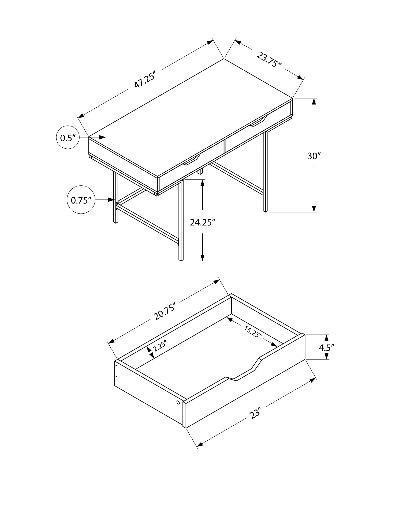 48-Inch Natural Wood Computer Desk with White Metal Frame - Perfect for Home Office, Gaming, and Study Spaces