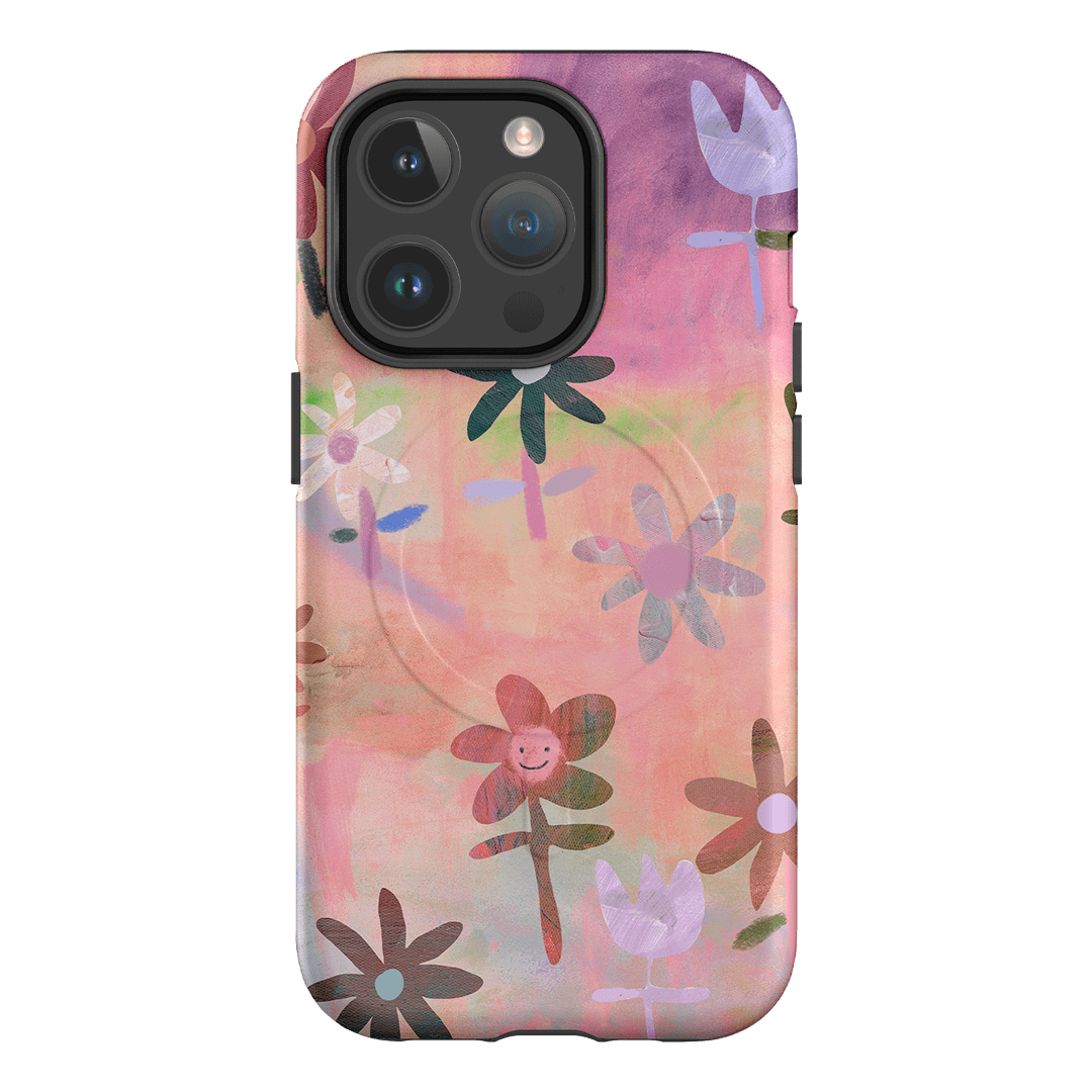 Premium Lazy Daisy Floral Phone Case - Shockproof & Slim Design for iPhone 15/14/13/12/Pro/Max - Perfect for Everyday Use, Travel & Outdoor Activities
