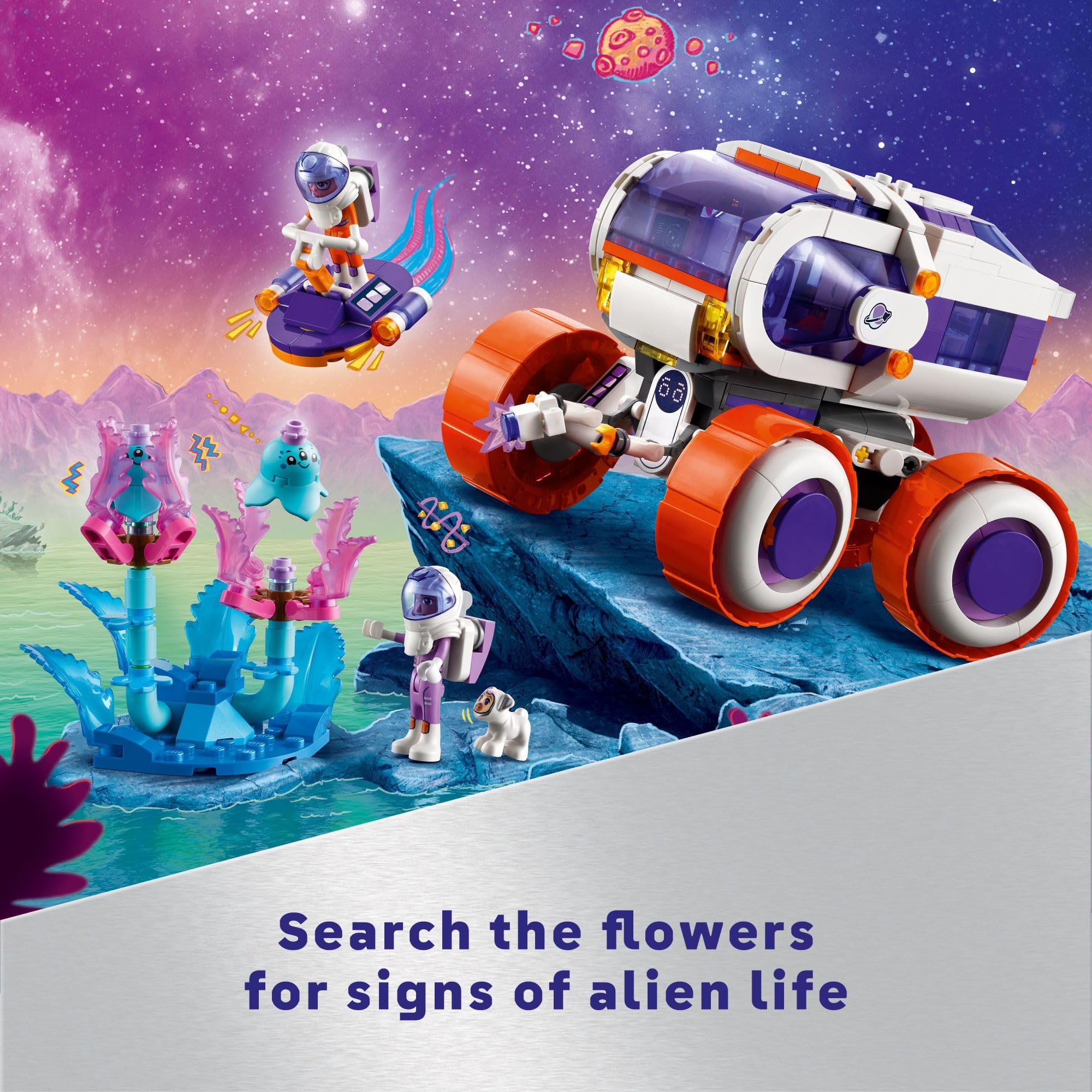 LEGO Friends Space Research Rover Building Toy Set with 2 Mini-Dolls, Dog & Alien Figures - STEM Science Playset for Kids Ages 8+ | Perfect Birthday Gift for Space Lovers, Boys & Girls | Creative Play for Space Exploration & Adventure Scenes