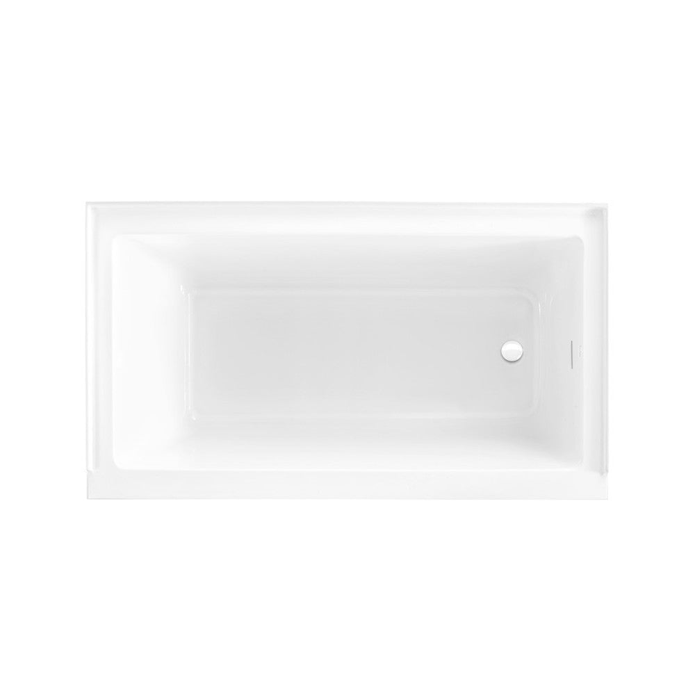 Voltaire 60 x 32 Inch Right Drain Soaking Alcove Bathtub - Glossy White Freestanding Tub with Integrated Overflow & Drain - Perfect for Small Bathrooms & Spa-Like Relaxation