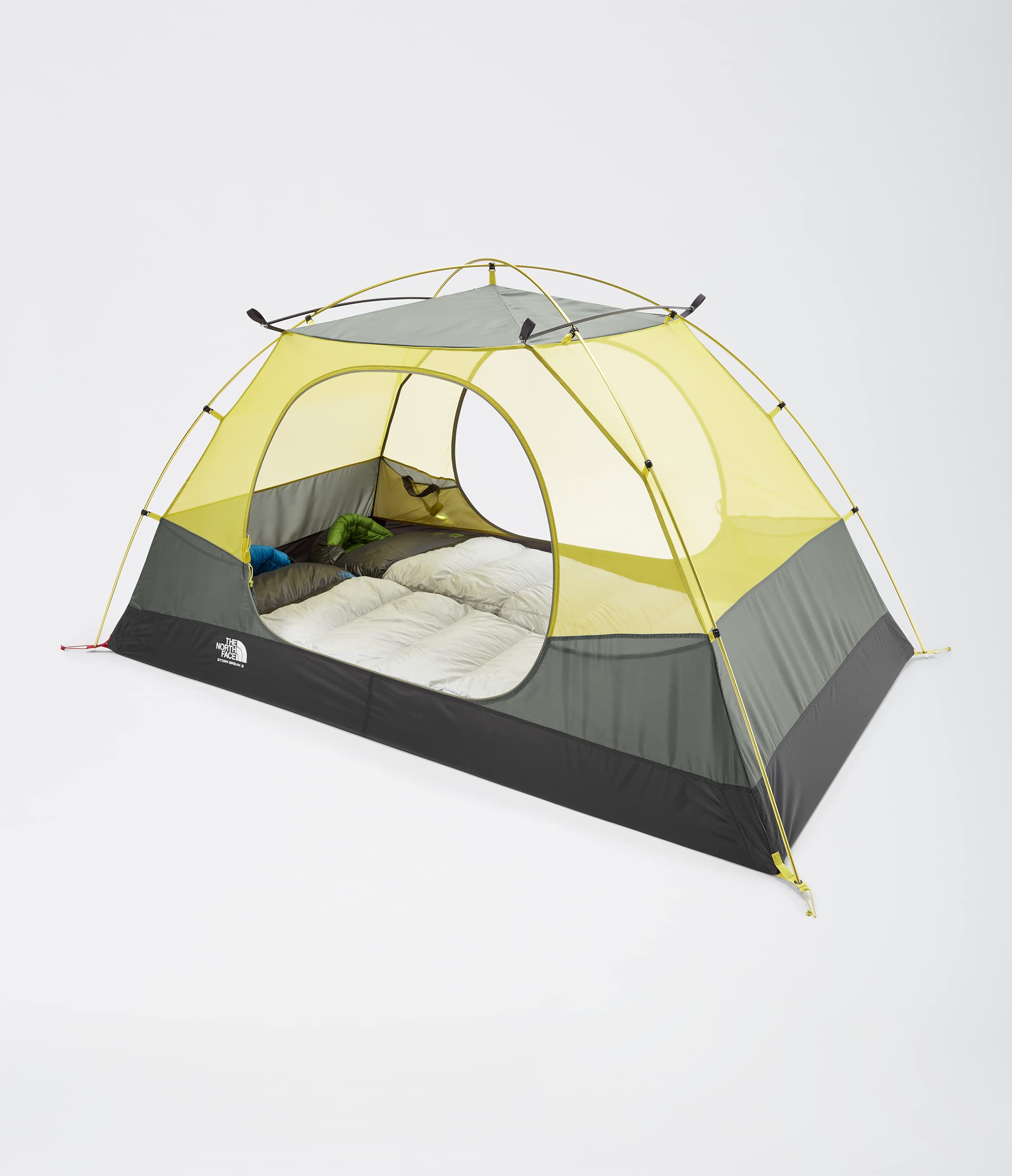 The North Face Stormbreak 2 Person Tent - Lightweight Waterproof Camping Shelter for Backpacking & Hiking (Agave Green/Asphalt Grey) - Perfect for Outdoor Adventures & Weekend Getaways