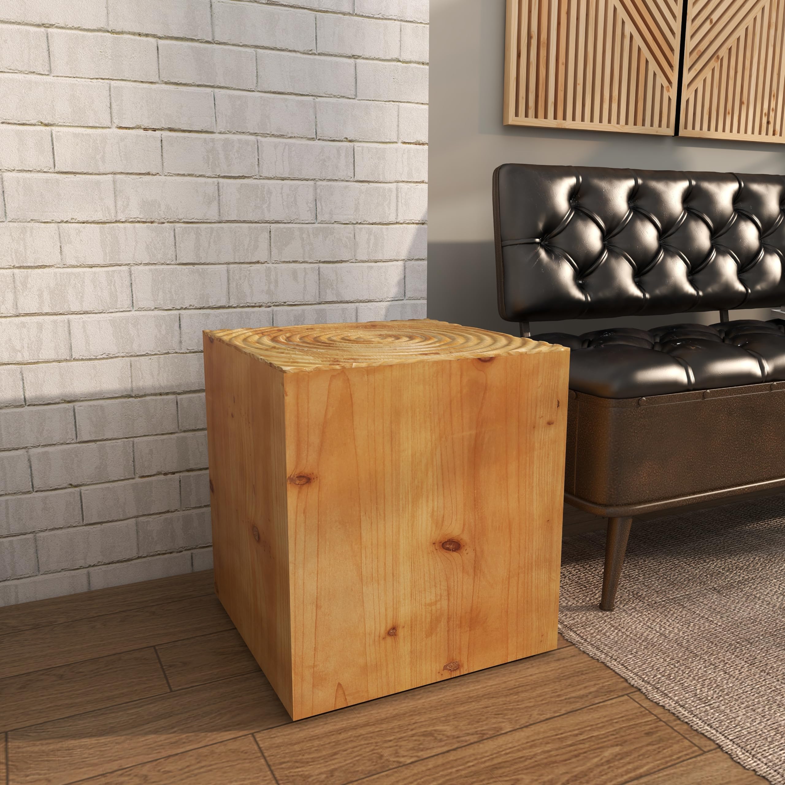Deco 79 Handcrafted Wooden Accent Table - Intricately Carved Side Table 16x16x18 Inches, Rich Brown Finish - Perfect for Living Room Decor, Bedroom Nightstand or Entryway Furniture