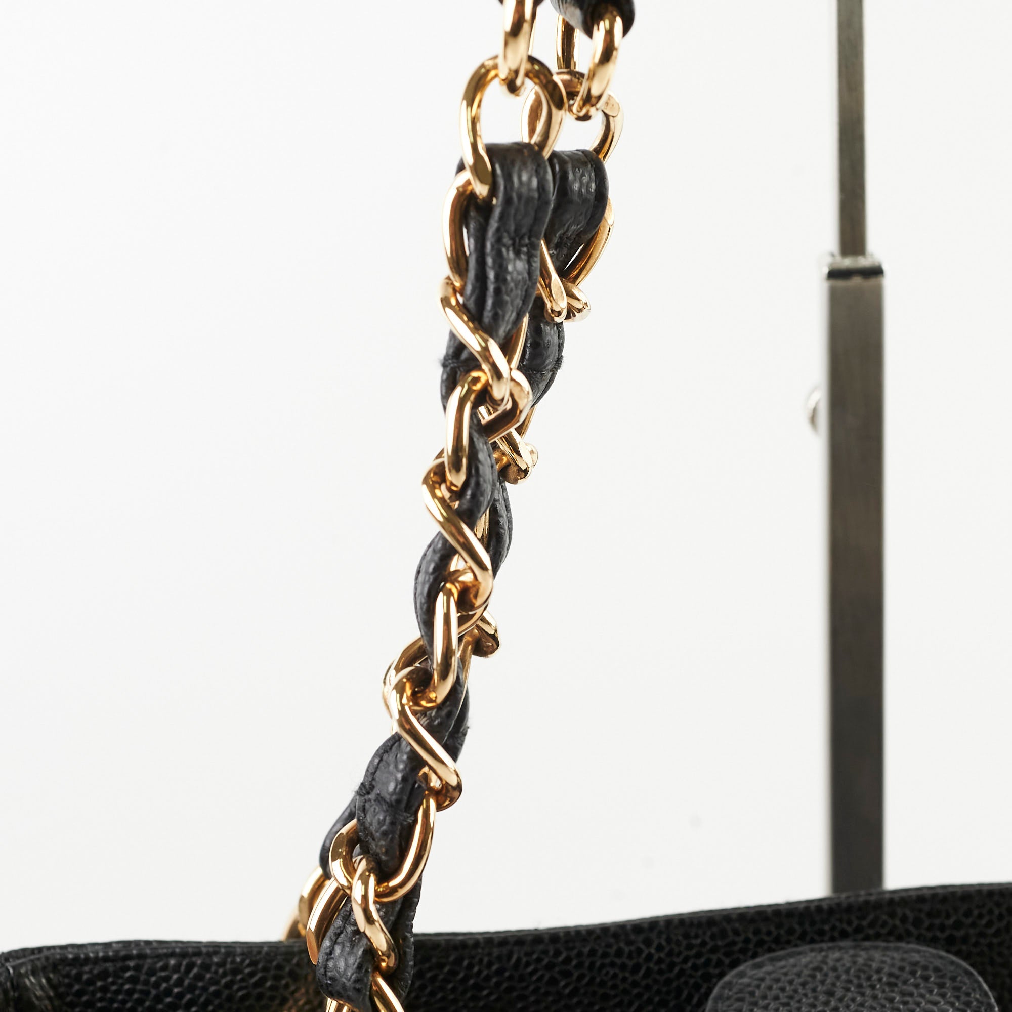 Chanel Caviar Leather Petite Shopping Tote Bag in Black | Luxury Designer Handbag for Women | Perfect for Work, Travel & Everyday Use