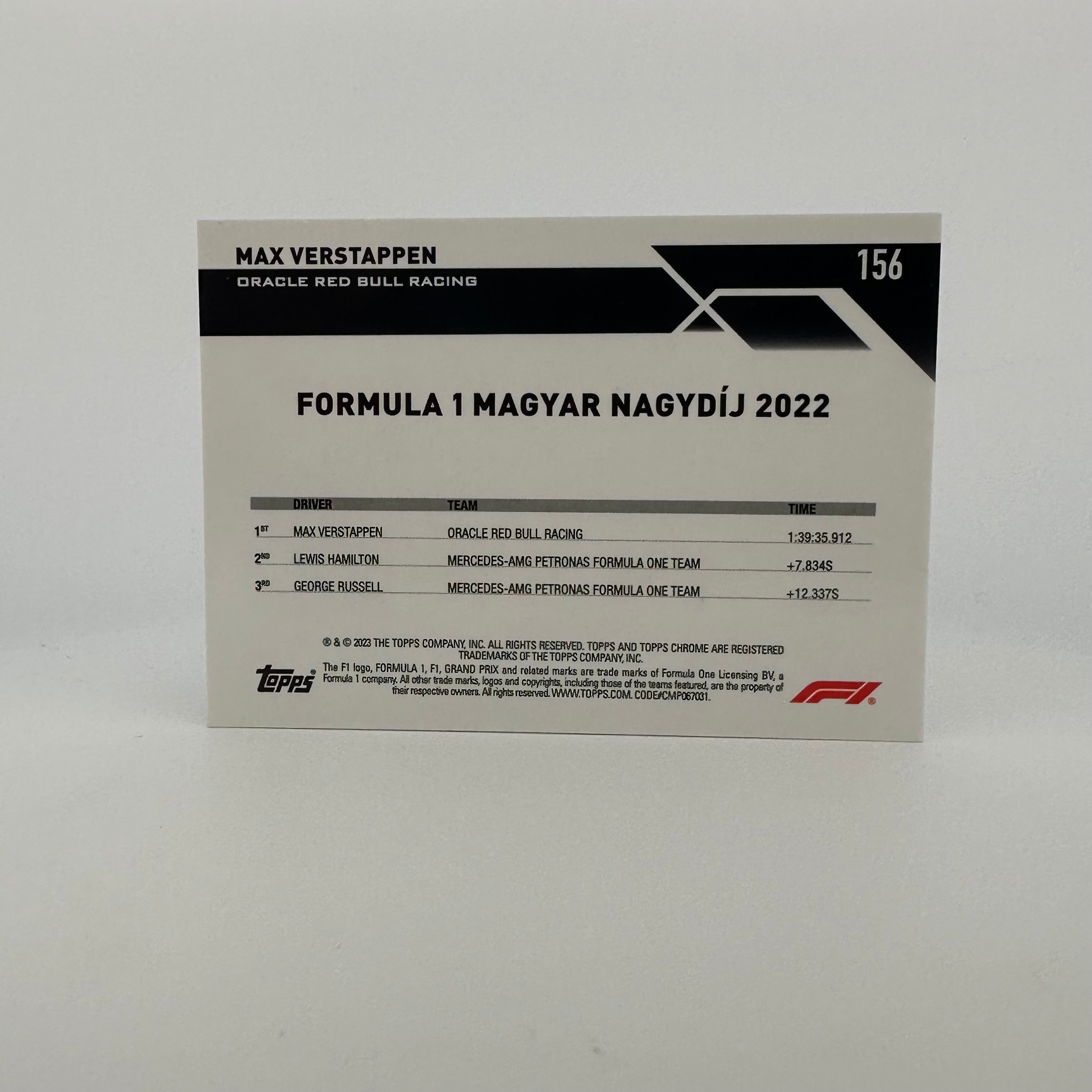2023 Topps Chrome Sapphire Max Verstappen #156 Purple Racing Card - 5/10 Limited Edition - Perfect for F1 Collectors, Display Cases & Sports Memorabilia Collections