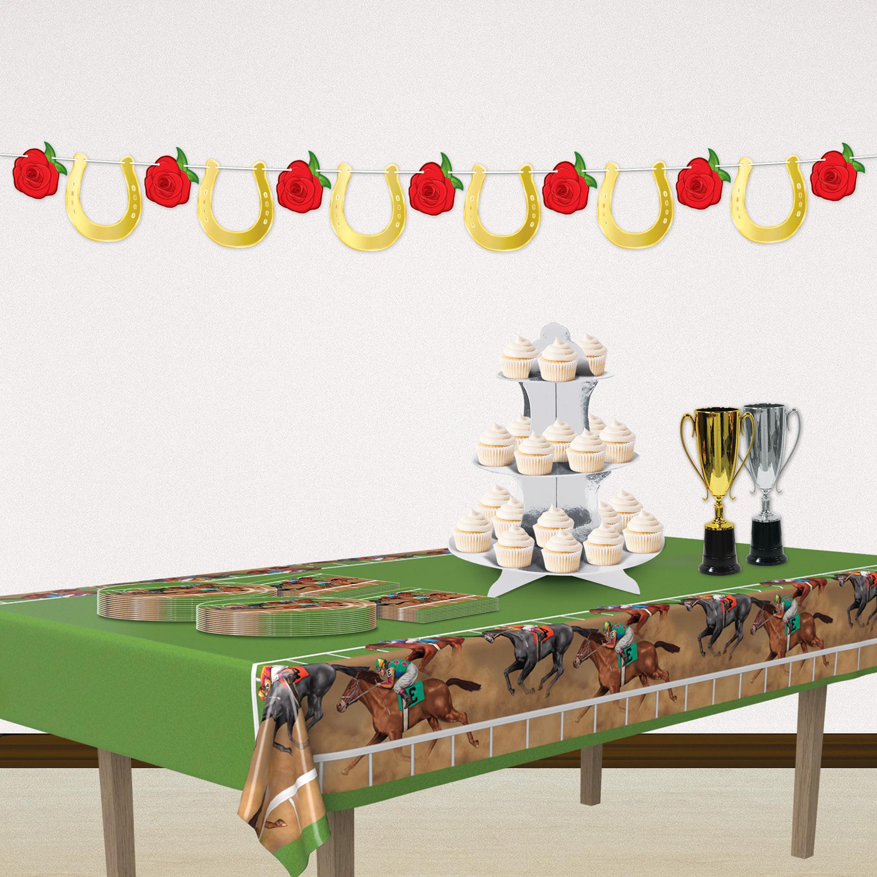 12 Pack Beistle Foil Horse Racing Party Streamers - Colorful Decorative Ribbons for Horse Race Themed Birthday, Derby Day & Sports Celebration Decorations