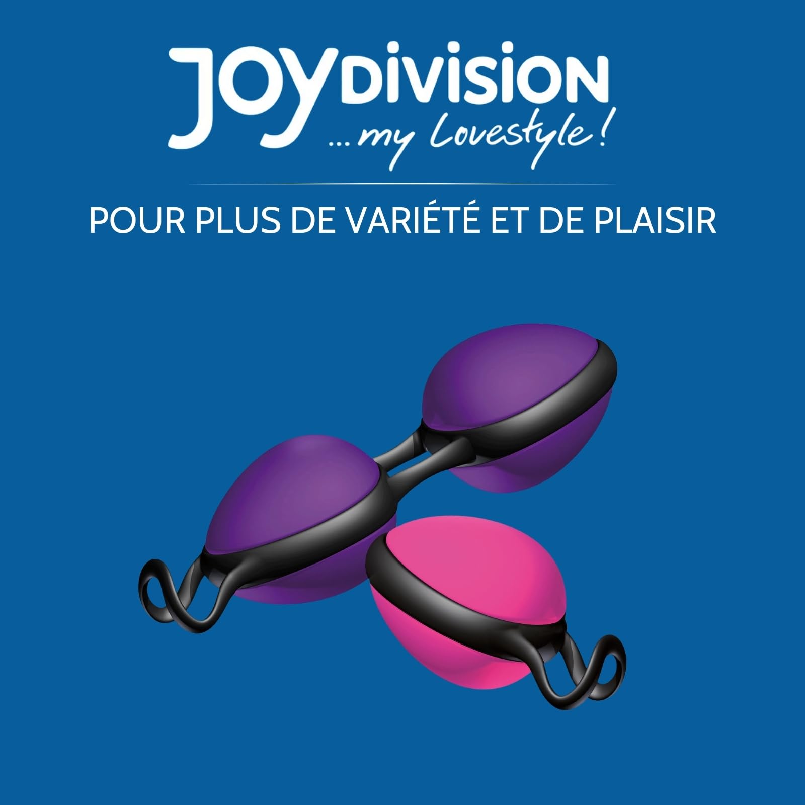 JOYDIVISION Joyballs Secret Duo - Purple Love Balls | Silicone/TPE Vaginal Exercise Balls for Pelvic Floor Fitness & Pleasure | Water & Silicone Lube Compatible | Strengthen Core & Enhance Intimacy