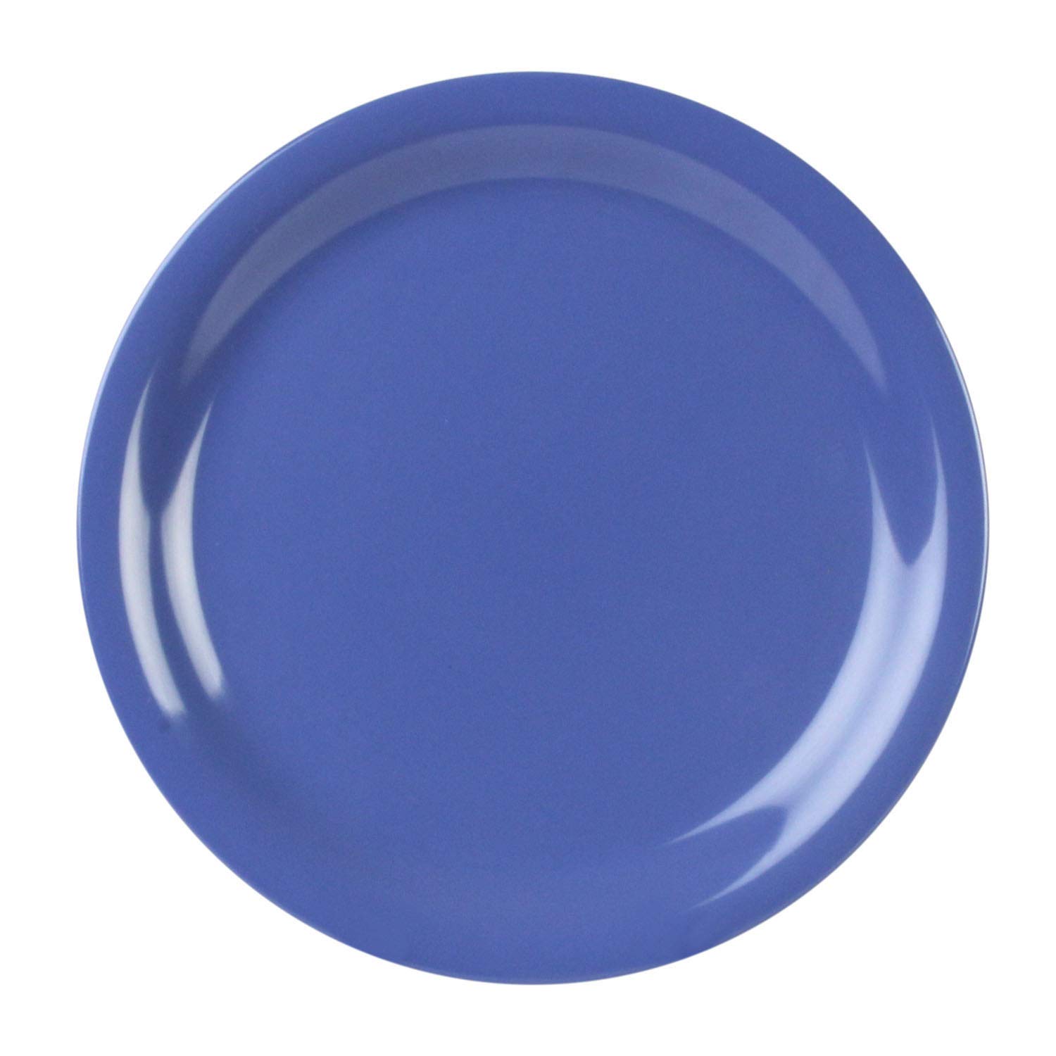 Purple Melamine Dinner Plates Set of 12 - 10.5 Inch Round Narrow Rim Plates - Durable & Lightweight Dishware for Restaurants, Picnics, Outdoor Dining & Everyday Use