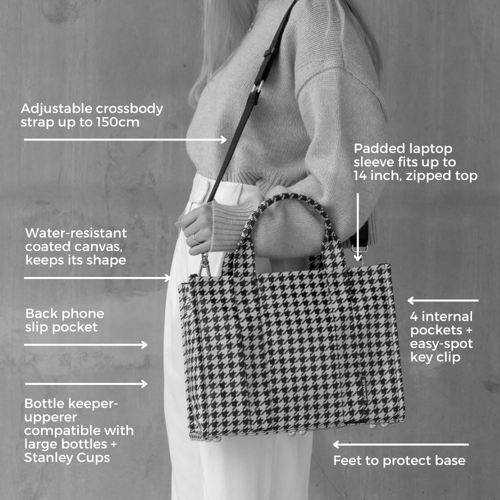 Stylish Small Bon Vivant Structured Tote Bag - Leopard Print & Tan Leather - Perfect for Work, Travel & Everyday Use