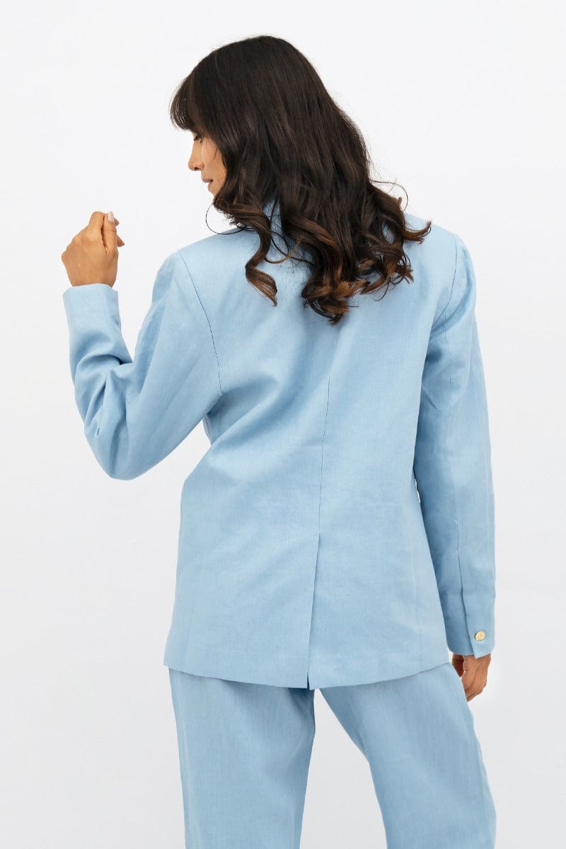 Havana Linen Oversized Blazer for Women - Lightweight Summer House Jacket with Pockets | Perfect for Beach Cover-Up, Office Wear & Casual Outfits