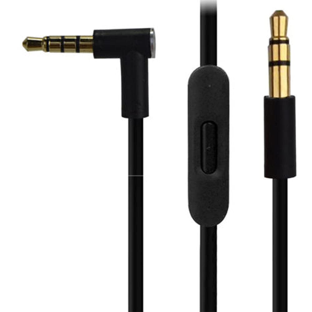 Original Beats by Dr Dre Replacement Audio Cable with In-Line Mic & Controls - Compatible with Solo/Studio/Pro/Detox/Wireless/Mixr/Executive/Pill Headphones - Black | Perfect for Gaming, Music & Hands-Free Calls